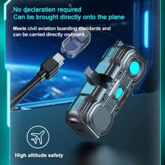 Mech-Style 5000mAh Mini Power Bank with 22.5W Fast Charging | Built-in Foldable Type-C Plug & LED Power Display | Portable Charger with Hidden Kickstand,RC-PD91