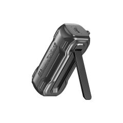 Mech-Style 5000mAh Mini Power Bank with 22.5W Fast Charging | Built-in Foldable Type-C Plug & LED Power Display | Portable Charger with Hidden Kickstand,RC-PD91
