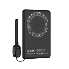 3-in-1 Magnetic Wireless Power Bank 5000mAh / 10000mAh | Ultra-Slim 8.5mm | PD 20W Fast Charging | Low-Temperature Safe Charging | Foldable 360° Stand,RC-WP040