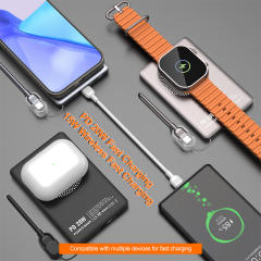3-in-1 Magnetic Wireless Power Bank 5000mAh / 10000mAh | Ultra-Slim 8.5mm | PD 20W Fast Charging | Low-Temperature Safe Charging | Foldable 360° Stand,RC-WP040