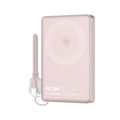 3-in-1 Magnetic Wireless Power Bank 5000mAh / 10000mAh | Ultra-Slim 8.5mm | PD 20W Fast Charging | Low-Temperature Safe Charging | Foldable 360° Stand,RC-WP040