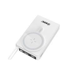 Foldable Magnetic Wireless Power Bank 10000mAh, 15W MagSafe Charger, PD 20W Fast Charging, Built-in Cable, Low-Temperature Design, Aluminum Alloy Body RC-WP042