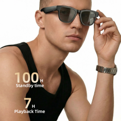 AI Smart TWS Audio Sunglasses, Bluetooth Music & Calling, AI Translation, Photochromic Blue Light Blocking Lenses, IPX4 Waterproof RC-SG029