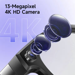 4K Camera AI Smart Glasses, Photo & Video Recording, Bluetooth Music Calling Eyewear, 13MP Wearable Camera Glasses for Outdoor & Travel RC-SG031