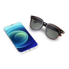 AI Audio (tortoiseshell) Sunglasses, Bluetooth Music & Calling, AI Translation, Photochromic Blue Light Blocking Lenses, IPX4 Waterproof RC-SG028