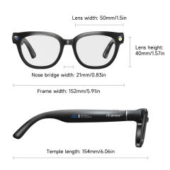 4K Camera AI Smart Glasses, Photo & Video Recording, Bluetooth Music Calling Eyewear, 13MP Wearable Camera Glasses for Outdoor & Travel RC-SG031