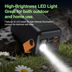 50000mAh High-Capacity Solar Power Bank 50000mAh 22.5W Fast Charging Station RC-PD98