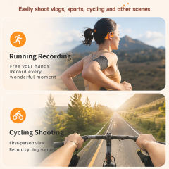 2026 New AI Smart Sports Earphones with 8MP Camera, Real‑Time Translation, Hi‑Fi Music, Bluetooth Calling & Voice Recording – RC‑AE20