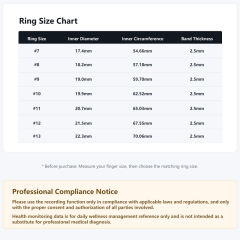 RONC AI Smart Recording Health Ring,Transcription & AI Summary,Heart Rate & Sleep Monitor RC-SR006