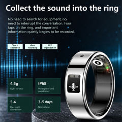 RONC AI Smart Recording Health Ring,Transcription & AI Summary,Heart Rate & Sleep Monitor RC-SR006