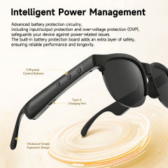 AI Translation Smart Glasses | Bluetooth 5.3 Audio Sunglasses with Open-Ear Music, Hands-Free Calls & 8-Hour Battery Life | Wireless Hi-Res Audio Eyewear for Travel, RC-SG034