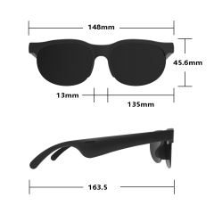 AI Translation Smart Glasses | Bluetooth 5.3 Audio Sunglasses with Open-Ear Music, Hands-Free Calls & 8-Hour Battery Life | Wireless Hi-Res Audio Eyewear for Travel, RC-SG034