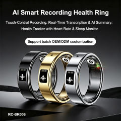 RONC AI Smart Recording Health Ring,Transcription & AI Summary,Heart Rate & Sleep Monitor RC-SR006