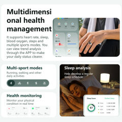 RONC AI Smart Recording Health Ring,Transcription & AI Summary,Heart Rate & Sleep Monitor RC-SR006