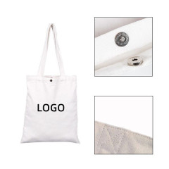 Metal Button-Up Tote Bag W/ Shoulder Strap