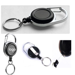 Carabiner Custom Badge Reels W/ Belt Clip