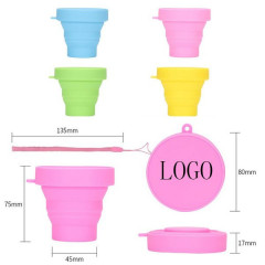 5 Oz Silicone Collapsible Cup W/ Wrist Strap