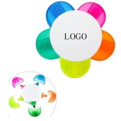 Flower shape 5 color highlighter marker