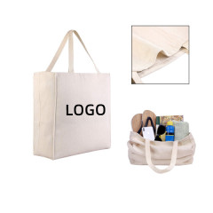 Heavyweight Canvas Tote Bag W/ 4" Gusset