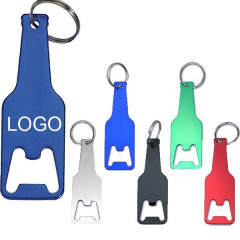 Beer Bottle Shaped Bottle Opener W/ Keychain