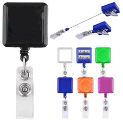 Square Shaped Retractable Badge Holder