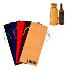 Velet Drawstring Wine Bottle Bag