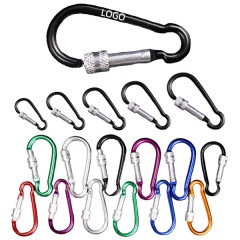 Aluminum Carabiner W/ Screw Lock(1 5/8" W x 13/16" H)