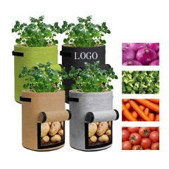 7 Gallon Felt Vegetable Grow Bag with Handle
