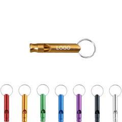 Aluminum Tubular Whistle W/ Key Ring