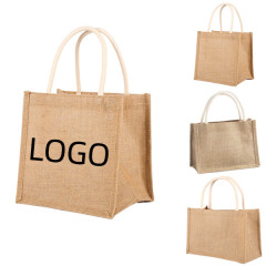 Burlap Tote Bags(14 3/16" W x 12 5/8" H)