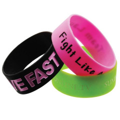 1 Inch Silicone Wristbands(Debossed And Color Filled)