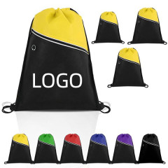 Non-Woven Two-Tone Drawstring Sports Pack(18" L x 13 1/2" W)