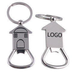 House Shaped Bottle Opener W/ Keyring