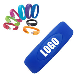 Silicone USB Flash Drive Wristband Bracelet(1GB)