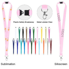 3/4" Polyester Lanyard W/ Plastic Safety Breakaway(Sublimation)