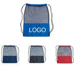 210D Sport Drawstring Bag with Mesh