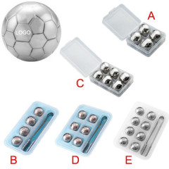 4 Pcs Football Stainless Steel Ice Cube set