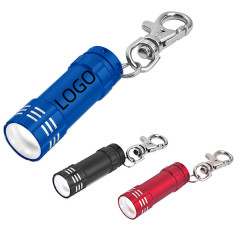 Mini Aluminum LED Flashlight W/ Keychain