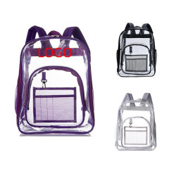 Clear PVC Backpack W/ Front Pocket