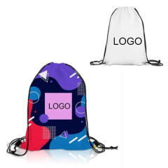 210D Dye-Sublimated Drawstring Backpack