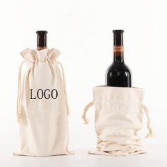 Single Bottle Drawstring Wine Gift Bag