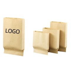 Natural Kraft Paper Food Bag(5 1/2" W x 7 1/16" H x 1 3/16" G)