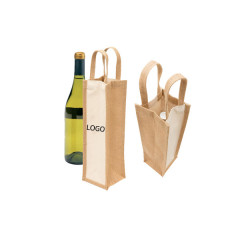 Jute Wine Bottle Bag