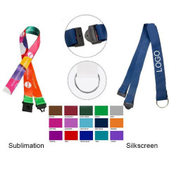 3/4" Polyester Lanyard W/ Metal Oval Hook(Sublimation)
