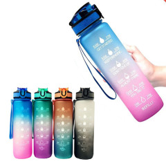 Straw Drinking Water Bottle with Time Marker