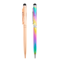 Twist Action Metal Stylus Ballpoint Pen