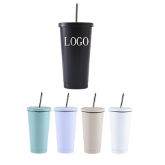 500ml Stainless Steel Insulated Tumbler W/ Straw