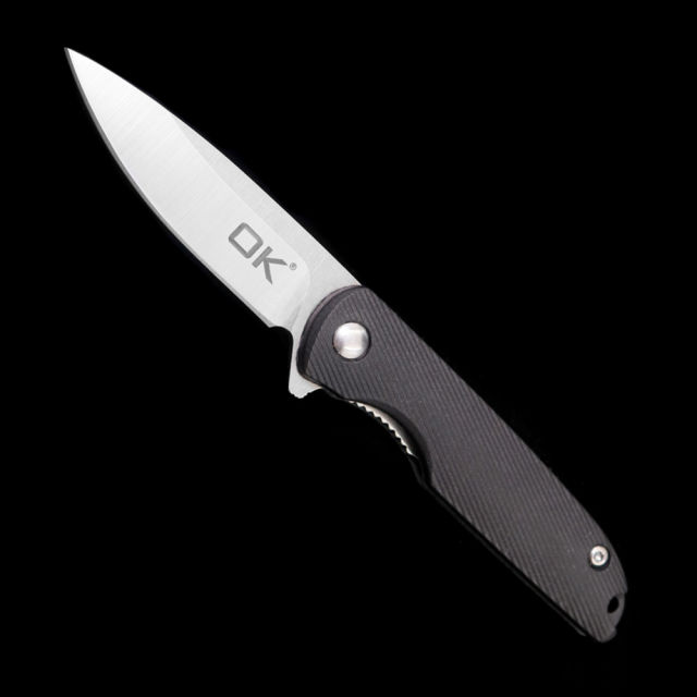 OK MINI-01 ABS Handle D2 Blade Outdoor Camping Hunting Pocket Folding Knife