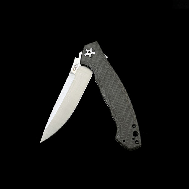 Zero Tolerance 0452CF Dmitry Sinkevich Flipper 4.1" S35VN Satin Blade, Carbon Fiber and Titanium Handles