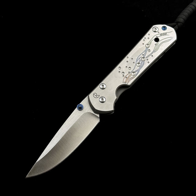 Chris Reeve 21TH/25TH Anniversary Titanium Handle Folding Knife